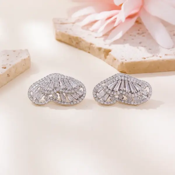 Wholesale Exquisite Full Diamond Multi-Wear Butterfly Earrings S925 Silver Needle Elegant Light Luxury High-End Fashion Versatile Women's Earrings