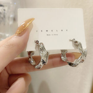 oly-94f4fddbd44fc1fc269dc9fedd362c95 Wholesale personality irregular metal earrings temperament cold style earrings street fashion ear jewelry women's 5687