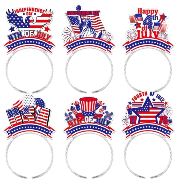 Wholesale 4th Of July Party Hairband Festival Decoration Props American National Day Celebration Headwear Photography Props