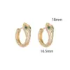 Wholesale Unisex Snake Clip Earrings In Copper With 14K Real Gold Plated Electroplated Finish Featuring Artificial Gemstones