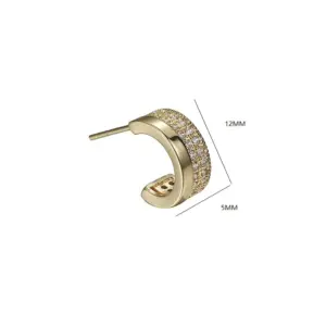 Wholesale Butterfly Stud Earrings For Women With 925 Sterling Silver Posts, Copper Base, Electroplated Gold Finish, And Zircon Inlay