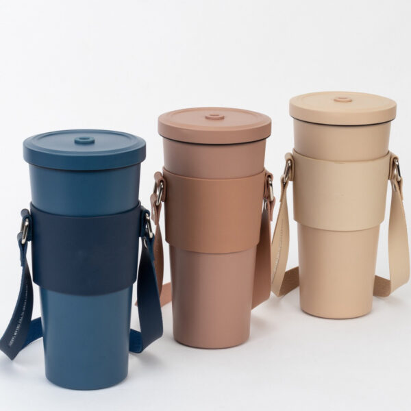 Wholesale Spot portable cup cover thickened milk tea cup accessories outdoor portable bag PU leather non-slip cup cover