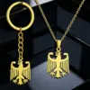 Wholesale Unisex Asymmetrical Eagle Necklace In 201 Stainless Steel With 18K Real Gold Plated Water Plating And Cable Chain