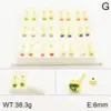 Wholesale Vacuum Plating 18K Gold Plated Square 304 Stainless Steel Elegant Cute Shiny Ear Studs