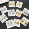 Wholesale 304 Stainless Steel Heart Shape Flower PVD Coated Gold Plated Vintage Style Simple Style Waterproof Non Tarnish Gold Ear Studs