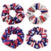 Wholesale American Flag Hair Tie Made Of Cloth, Multicolor Hair Accessory For Independence Day And Summer