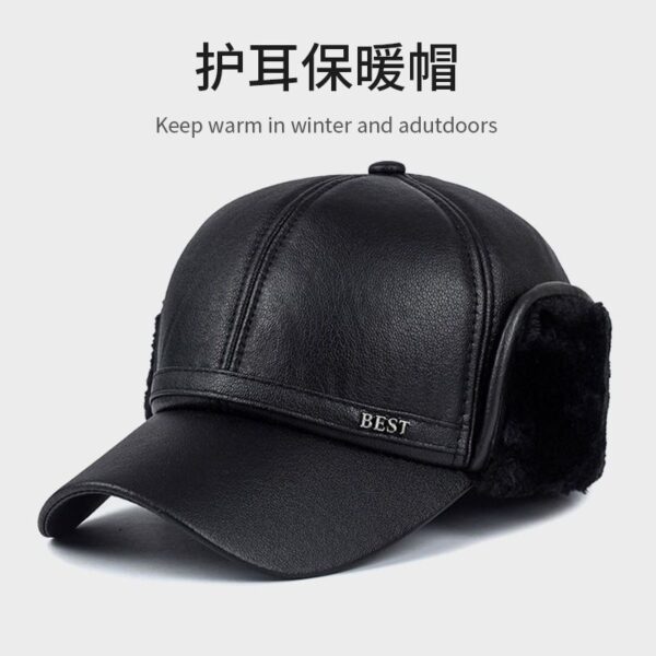 Wholesale Winter Elderly Cold-Proof and Warm Baseball Cap, Winter Men's Fleece-Lined Hat, Windproof Ear-Protecting Cycling Dad Hat