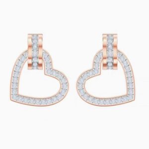 Love buckle rose gold stud earrings
