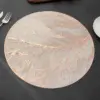 Wholesale Gold Foil Dining Mat PVC Waterproof Oil Resistant Table Pad Modern Simple Style Floral Pattern Heat Insulation Dinner Mat