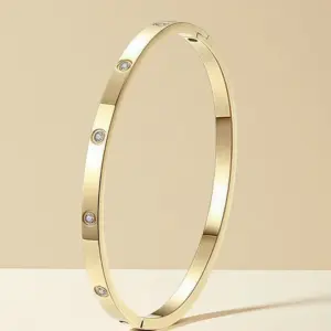 Golden 4mm Ten Diamond Bracelet