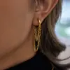 Wholesale Gold Stainless Steel Tassel Earrings Women's Jewelry Daily Wear Holiday Date Simple Classic Style Vacuum Plated 18K Gold