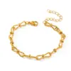 oly-95cd20d458fda868950507152382128c Wholesale Luxurious Fashion 18K Gold Plated Stainless Steel Knotted Geometric Chain Bracelet Casual Elegant Women's Style Classic Design