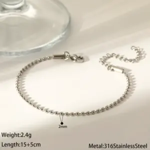 Steel Color 2.0 Wave Bead Bracelet