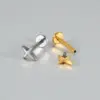 Wholesale 1 Piece 304 Stainless Steel Stone-Free Casual Elegant Hip-Hop Lip Rings Four Leaf Clover Star Heart Shape Gold Steel Color Polishing Plating Ion Plating (IP) 18K Gold Plated Nose Rings & Studs