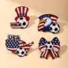 Wholesale National Flag Brooch Pin In Zinc Alloy, Perfect Accessory For Football World Cup