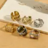 Wholesale Heart Shape Asymmetrical Ring Necklace For Women In Copper With 14K Real Gold Plated Coating 0.03µm