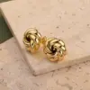 Wholesale Ion Plating (IP) Real Gold Plated 18K Gold Circular Triangle Lines 201 Stainless Steel Casual Elegant Waterproof Non Tarnish Earrings