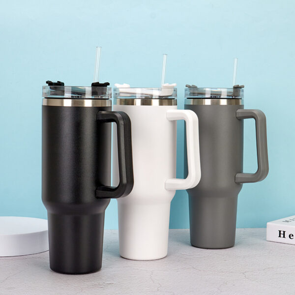 oly-96381fd97f1c8a6b06c5c794b04a1e48 Wholesale exclusive 40oz ice Cup 304 stainless steel double-layer vacuum spray plastic car Cup creative outdoor handle Cup