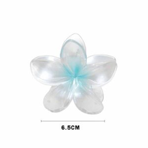 28#Transparent plumeria-blue 6.5cm