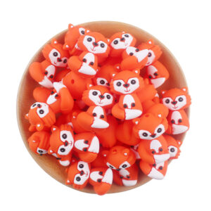 oly-966d4870603f1adeb470e976bc5d2b43 Wholesale baby products cartoon silicone fox small tooth glue creative DIY baby molars nipple anti-chain accessories