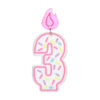 Wholesale acrylic earrings fashion personality design single number 0-7 donut birthday candle earrings
