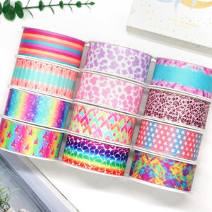 Wholesale Thermal transfer ribbon cartoon bottom picture ribbon printing ribbon thermal transfer ribbon flower diy ribbon roll