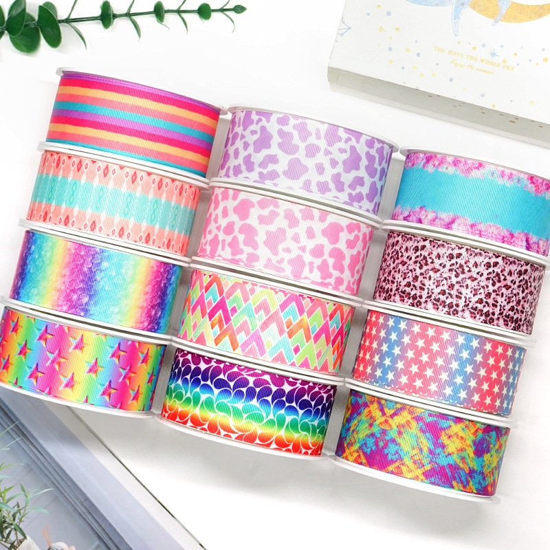 Wholesale Thermal transfer ribbon cartoon bottom picture ribbon printing ribbon thermal transfer ribbon flower diy ribbon roll