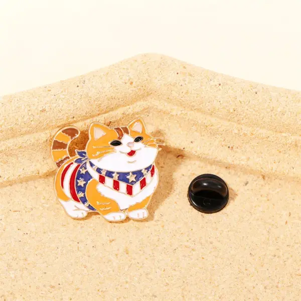 Wholesale Cartoon Animal Pinback Badge In Multicolor Featuring Stamping Craft Made Of Alloy