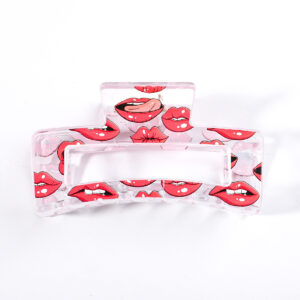 Transparent lip print