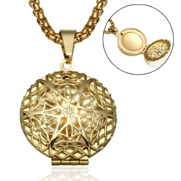 Wholesale Waterproof Non Tarnish Grid Necklace For Adults With PVD Coated Golden Plated 304 Stainless Steel Box Chain