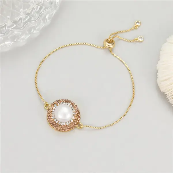 Wholesale Geometric Jewelry Set For Women Featuring Electroplated Copper With Baroque Pearl Inlay In Baroque Style