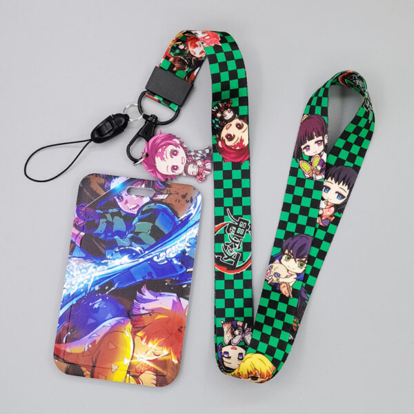 Wholesale Cartoon animation bus card set mobile phone lanyard push fit student campus meal card delivery card work card RM OLY Exclusive