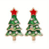 oly-96c042fde3ad3ccd8ef34b473887b8b8 Wholesale Christmas Carnival Zircon Christmas Tree Earrings Small and Exquisite High-end Earrings