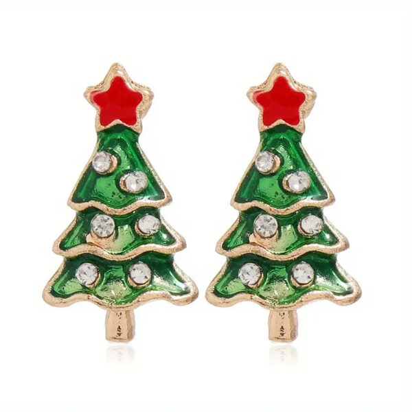 oly-96c042fde3ad3ccd8ef34b473887b8b8 Wholesale Christmas Carnival Zircon Christmas Tree Earrings Small and Exquisite High-end Earrings
