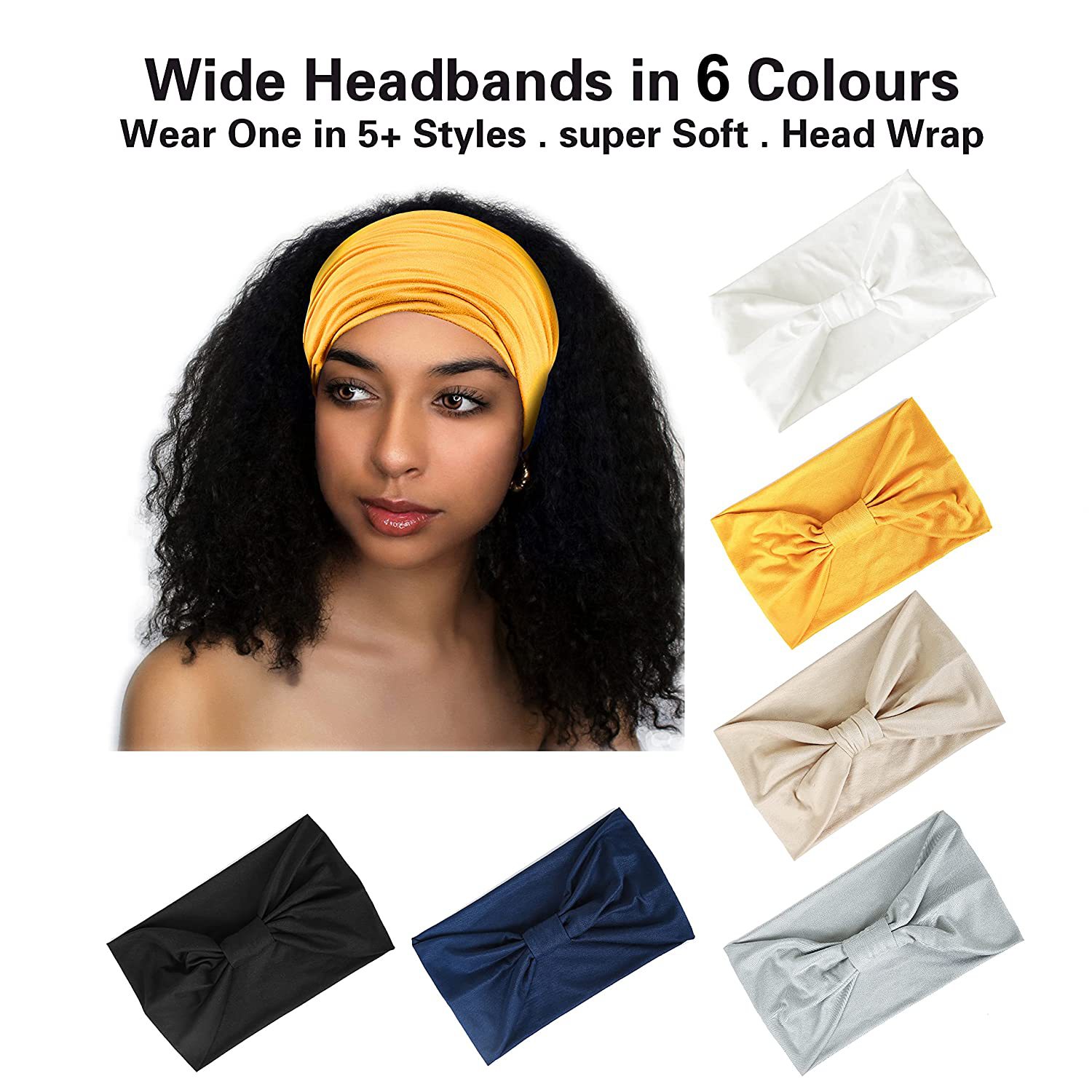 Wholesale New European and American solid color elastic sports hair band wide-brimmed yoga hair band sweat-absorbent headband hair band hair accessori