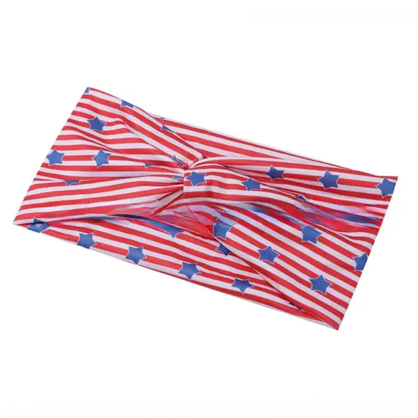 oly-96d9a81c5e6adef90a2625eff523163c Wholesale Yoga Running Sports Headband For Women Summer Independence Day American Flag Retro Knot Sweat-Absorbing Hairband French Denim Ocean Navy Lolita Bohemian Mother's Day Formal Minimalism