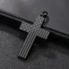 Wholesale Electroplated Titanium Steel Cross Pendant For Men's In Steel Color, Perfect For Spring