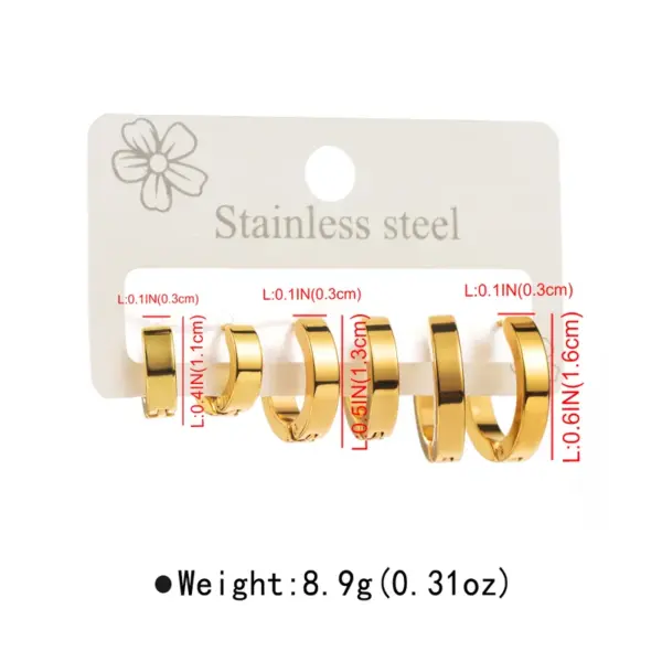 Wholesale 1 Set Simple Style Commute Solid Color 304 Stainless Steel Drop Earrings