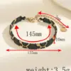 Wholesale British Style Ice Cream Beading Bracelet For Women In Coffer Color With Handmade Glass Chain And Artificial Crystal Inlay