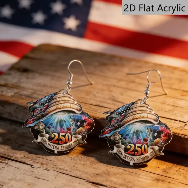 Wholesale Retro Conch Drop Earrings With White & Red Acrylic And 304 Stainless Steel Ear Pins For Women