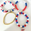oly-9704c85fcf700b6127cca631c9981d42 Wholesale Heart Shape Bracelets For Women Made Of Soft Clay With Elastic String, Perfect For Independence Day