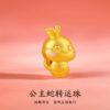 Wholesale Shajin Gold Shop's Same Princess Snake Transfer Beads, Zodiac Year, Snake Through-Hole Hand-Strung Bead Bracelet, Sand Gold Accessories