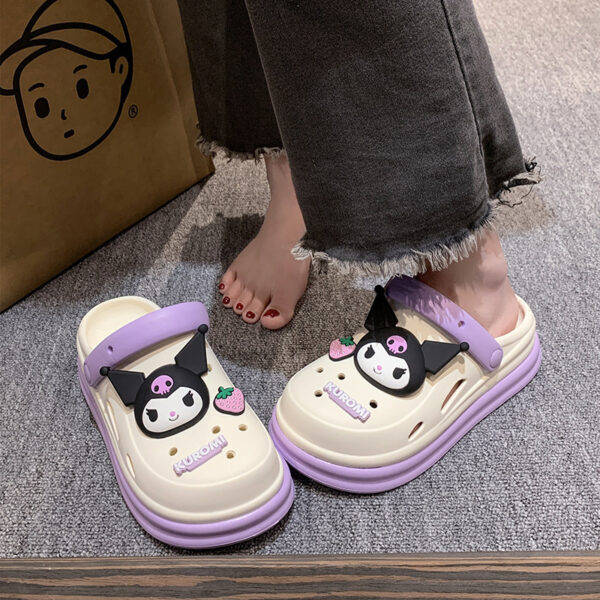 Wholesale Cave Shoes Women's Summer Internet Popular Ins Cute Cartoon Two-Wear Sandals and Slippers Non-Slip Outdoor Thick Slippers OLY Exclusive