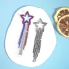 Wholesale American Flag Independence Day Heart Shaped Rhinestone Pendant Earrings Women Bohemian Long Waterdrop Jewelry Accessories