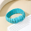 Wholesale 1 Elegant Fashion Retro Bohemian Ethnic Style Wide Texture Turquoise Women Bracelet Texture Random