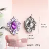 oly-9773869aafa1dd7dec0afff6e3d680cf Wholesale Asymmetrical Irregular Stud Earrings For Women With May Birthstone Emerald In Golden Plated Zinc Alloy And Acrylic Inlay