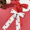 oly-97780f6d8359834f82e88861391a0462 Wholesale Valentine's Day Red Love Bow Ribbon Hair Clip Sweet Girl Cute Back Head Clip Fashion Hair Accessories