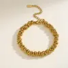 Wholesale PVD Coated Real Gold Plated 18K Gold Irregular Geometric 304 Stainless Steel Elegant Cute Romantic Waterproof Non Tarnish 304 Stainless Steel Lobster Trigger Clasp Closure Bracelets