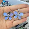 oly-97af886eb8ccc2df61764fdb969f24bd Wholesale Crystal Butterfly Pendant Amethyst Tiger Eye Natural Stone Vintage Pendant Necklace Accessories