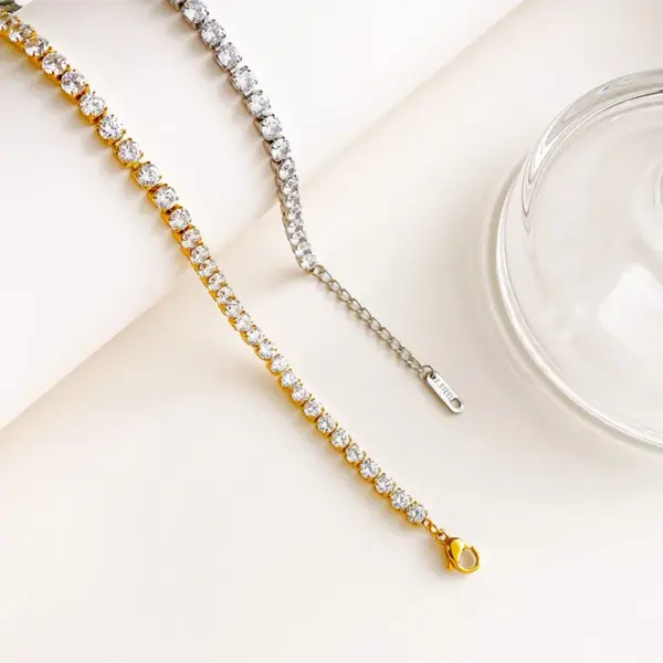 Wholesale PVD Coated 18K Gold Real Gold Plated Geometric 304 Stainless Steel Fashion Waterproof Non Tarnish 304 Stainless Steel Bracelets